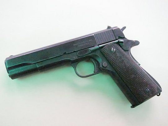 Click image for larger version

Name:	1911A1 Ithaca.jpg
Views:	115
Size:	38.9 KB
ID:	58839